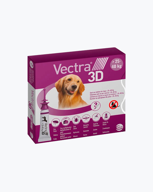 Краплі Ceva Vectra 3D - інсектоакарицидні для собак вагою від 25-40 кг (1 піпетка)