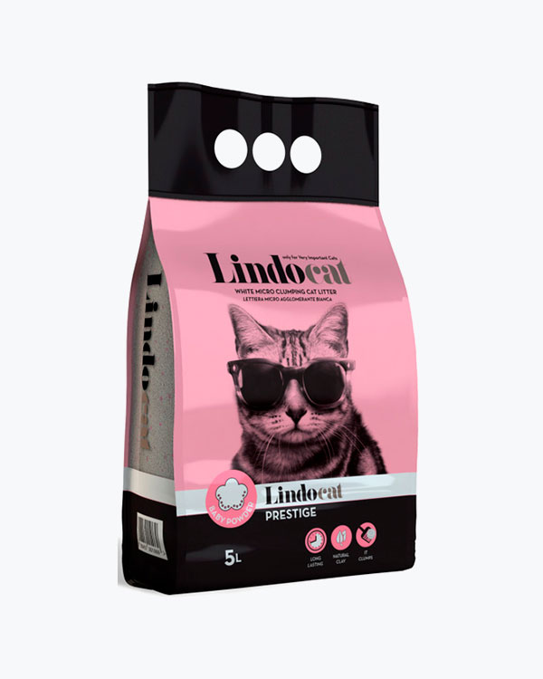 Наповнювач Lindocat Prestige, бентонітовий для котячого туалету, аромат дитячої присипки, 5 л