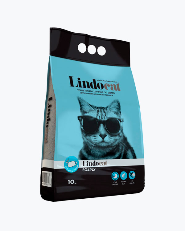 Наповнювач Lindocat Soaply, бентонітовий для котячого туалету, аромат мила, 10 л
