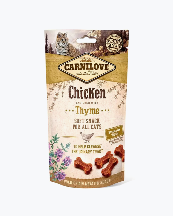 Ласощі Carnilove Cat Semi Moist Snack, для котів, курка та тим'ян, 50 г