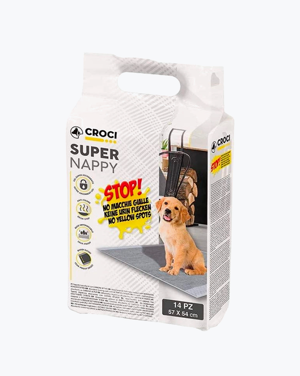 Пелюшки для собак CROCI SUPER NAPPY Activated Carbon з активованим вугіллям, 57*54см, 14 шт/упаковка