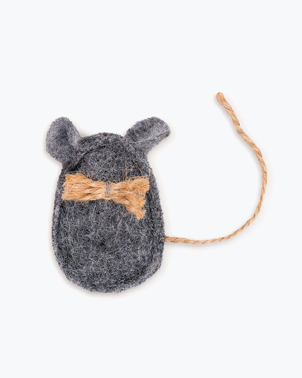 Игрушка Природа «Мышка шкряботушка» для кошек, серая, 8,5х5 см