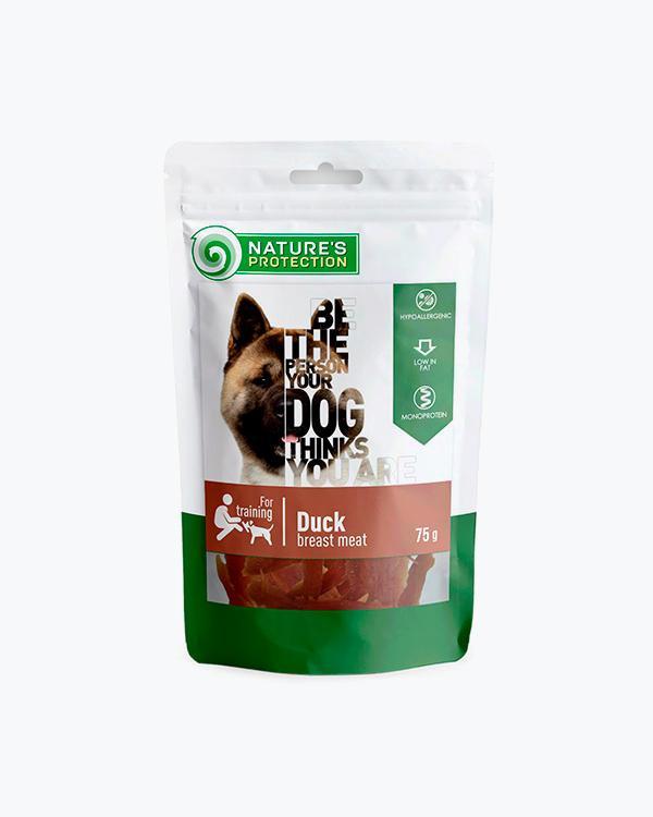 Ласощі для собак Nature's Protection снеки з качиним м'ясом, 75 г
