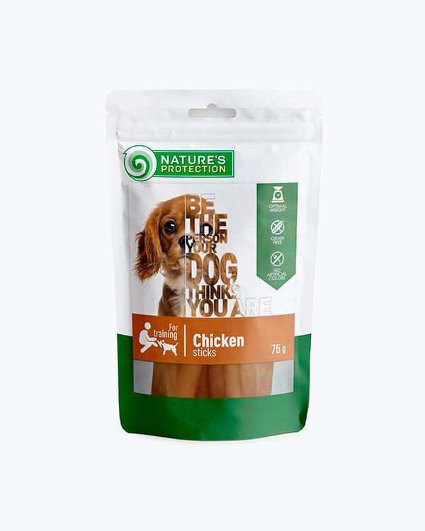 Ласощі для собак Nature's Protection снек для собак курячі стіки, 75 г