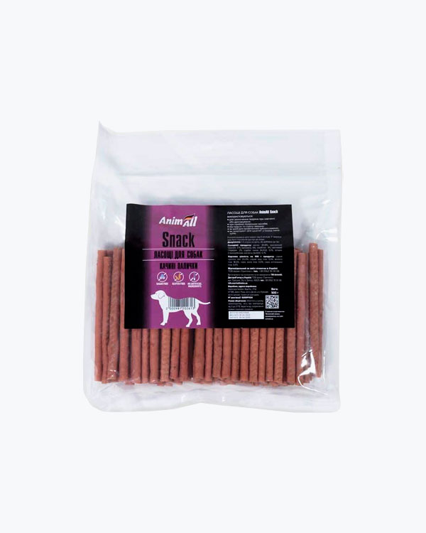 Ласощі для собак AnimAll Snack качки палички, 500 г