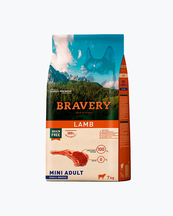 Сухой корм Bravery Lamb Mini, для собак мелких пород, ягнёнок, 7 кг