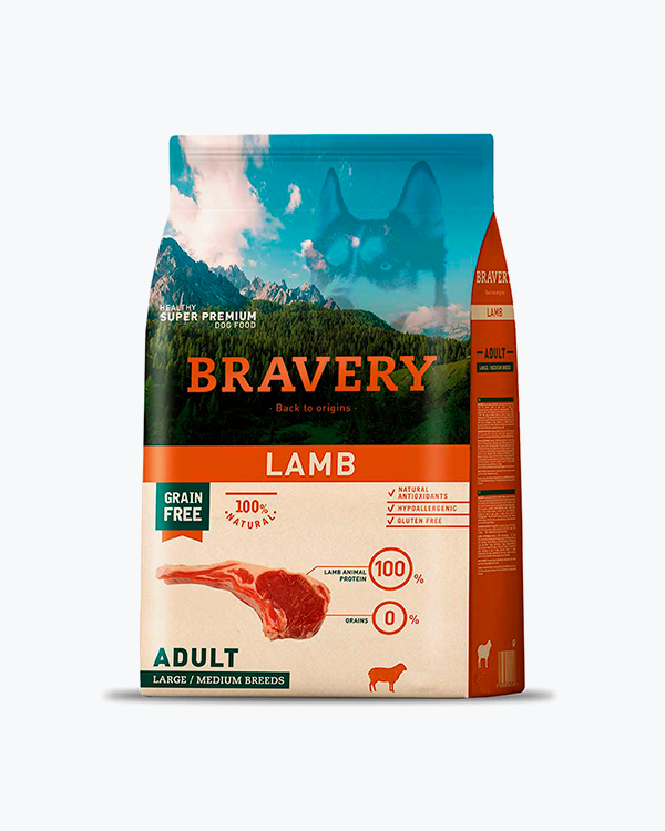 Сухий корм Bravery Lamb Large/Medium, для собак середніх і великих порід, ягня, 12 кг