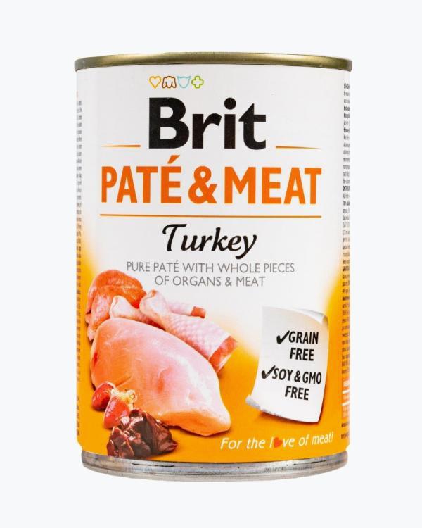 Влажный корм Brit Care Pate & Meat для собак, с индейкой, 400 г