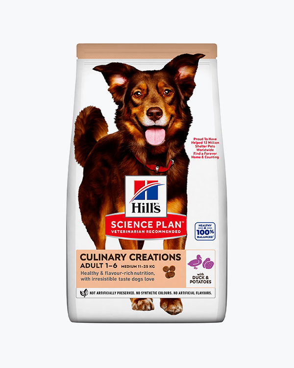 Сухой корм Hill's SCIENCE PLAN Adult Medium Breed для собак средних пород, с уткой и картошкой, 2.5 кг