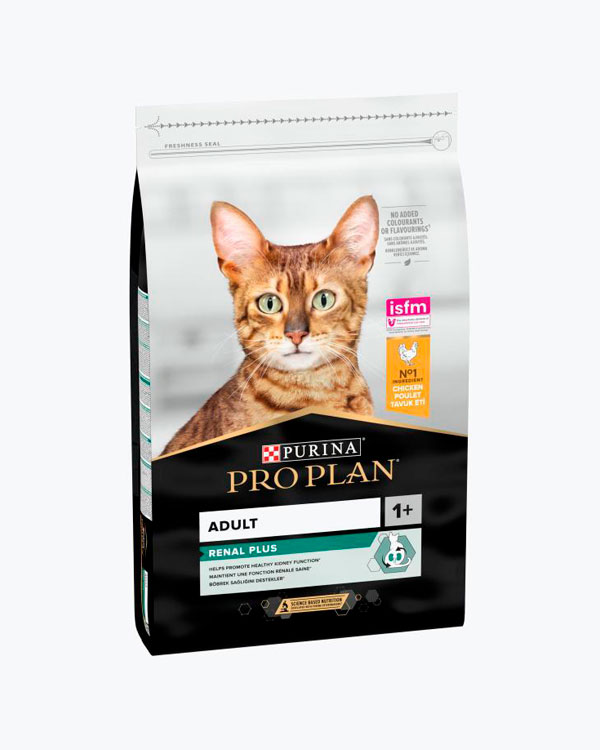 Сухий корм PURINA PRO PLAN Adult 1+ Renal Plus, для дорослих кішок, з куркою, 10 кг
