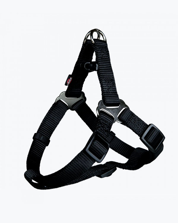 Шлея-петля Trixie Premium для собак, розмір M, чорна, 50-65см/20 мм (нейлон)