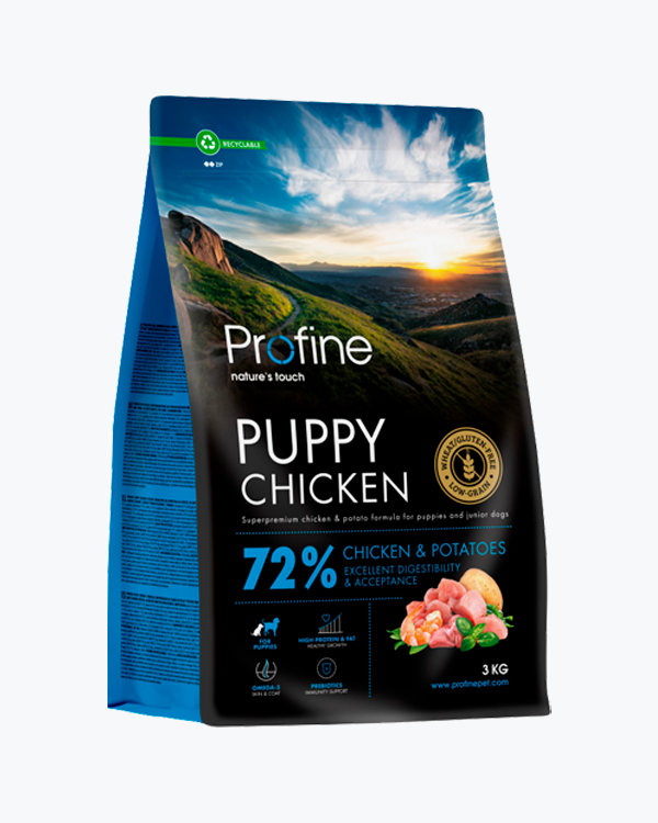 Сухой корм Profine Puppy Chicken and Potatoes, для щенков, курица с картофелем, 3 кг