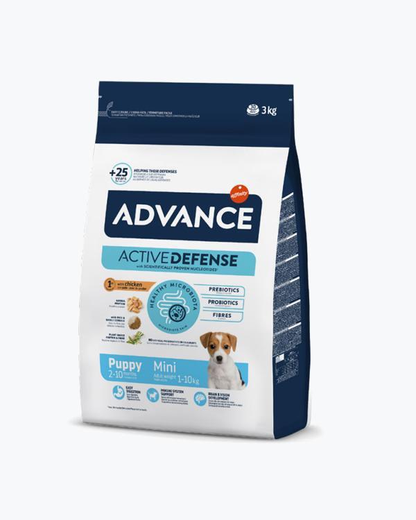 Сухий корм Advance Mini Puppy, для цуценят дрібних порід, курка з рисом, 3 кг