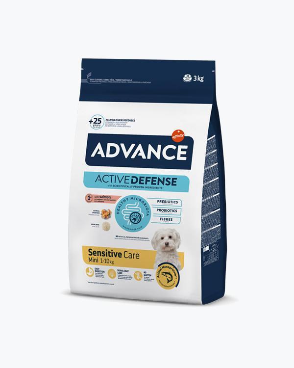Сухий корм Advance Mini Sensitive, для собак дрібних порід з чутливим шлунком, лосось з рисом, 3 кг
