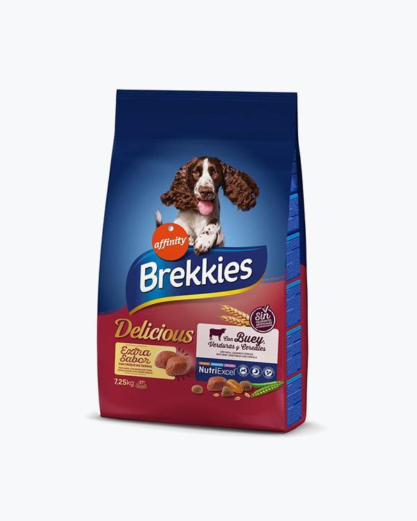 Сухий корм Brekkies Dog Delicious Meat, для собак, яловичина, 7.25 кг
