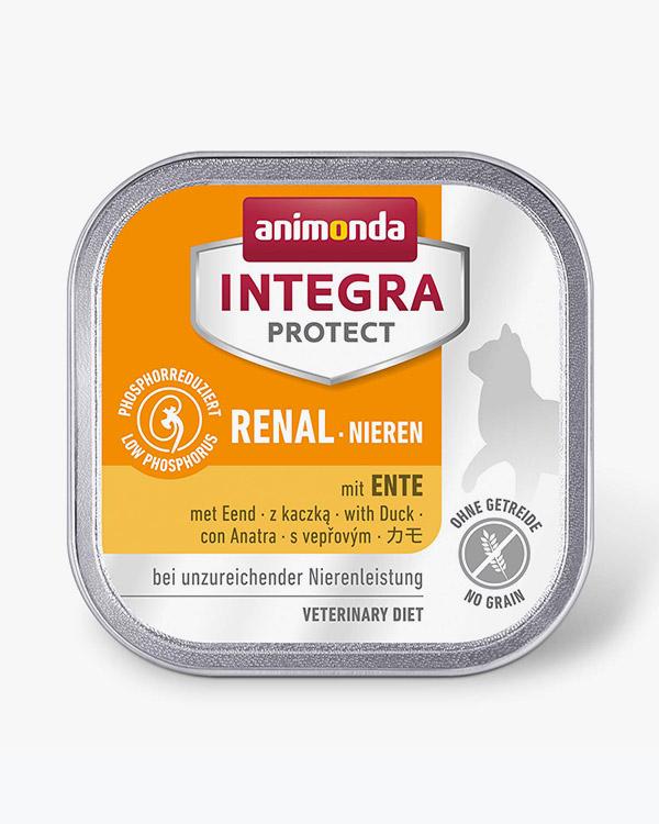 Корм ветеринарний вологий Integra Protect Renal dishes with Duck для кішок при захворюваннях нирок, з качкою алю трей 100г
