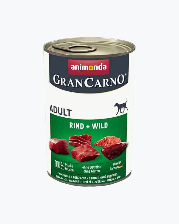 Вологий корм Animonda GranCarno Adult Beef+ Game для дорослих собак, з яловичиною та дичиною, 400 г