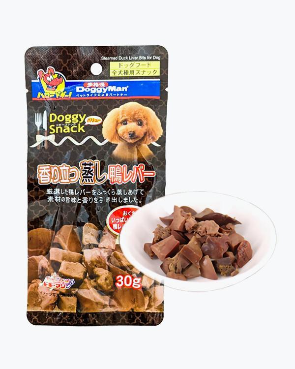 Ласощі для собак DoggyMan Steamed Duck Liver Bits качина печінка на пару, 0.03 кг