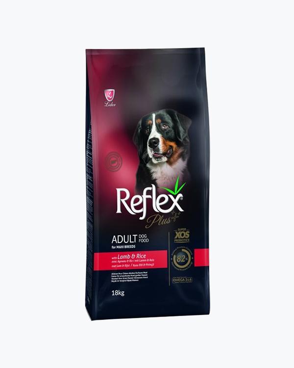 Полноценный и сбалансированный сухой корм для собак больших пород Reflex Plus с ягненком и рисом 18 кг