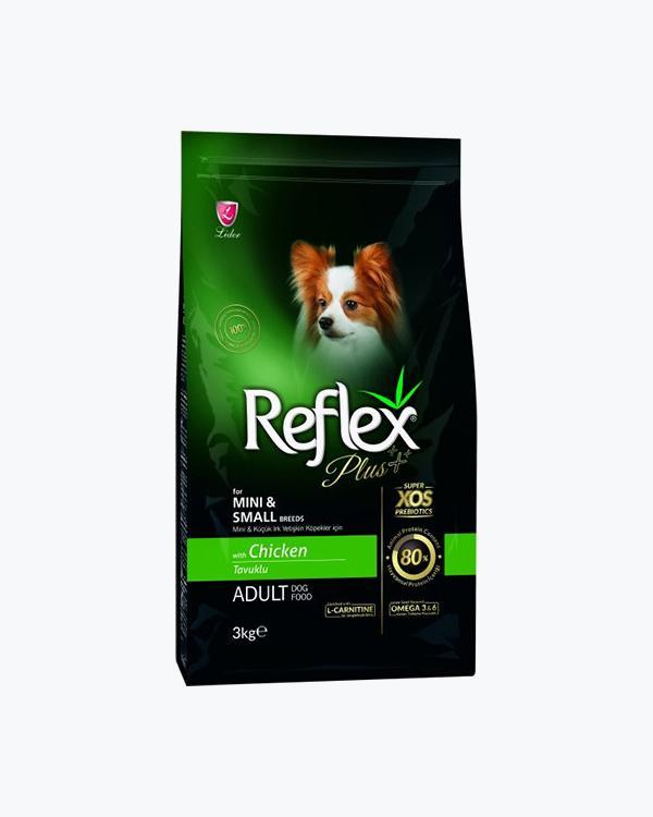 Полноценный и сбалансированный сухой корм для собак малых пород Reflex Plus с курицей 3 кг