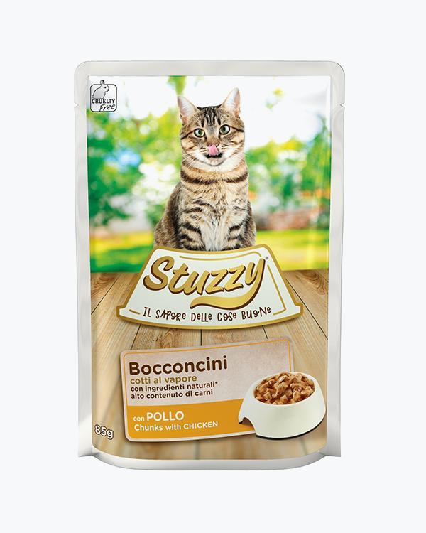 Вологий корм для кішок Stuzzy Cat Chicken з шматочками курки в соусі, пауч 85 г