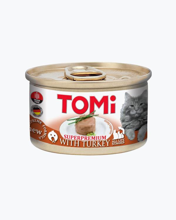 Консерви для кішок TOMi Turkey ніжний мус з індичкою, 85 г
