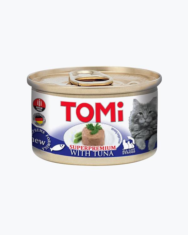 Консерви для кішок TOMi Tuna ніжний мус з тунцем, 85 г