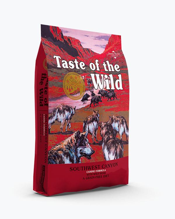 Сухой корм для собак Taste of the Wild Southwest Canyon Canine Formula на основе говядины с добавлением мяса дикого кабана, 2 кг.