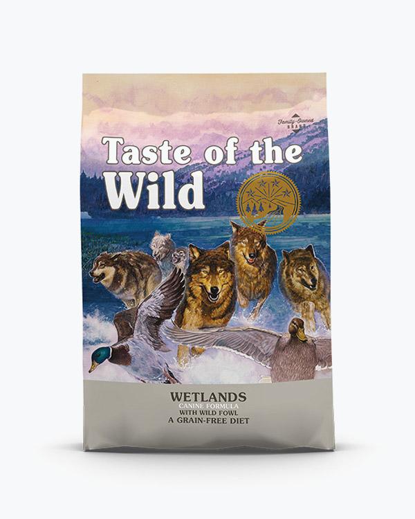 Сухий корм для собак Taste of the Wild Wetlands Canine Formula на основі м'яса качки з додаванням запеченої перепелки, 12,2 кг