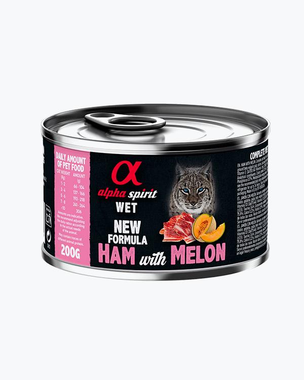 Консервированный корм Alpha Spirit Ham with Melon, для котов, свинина с дыней, 200 г