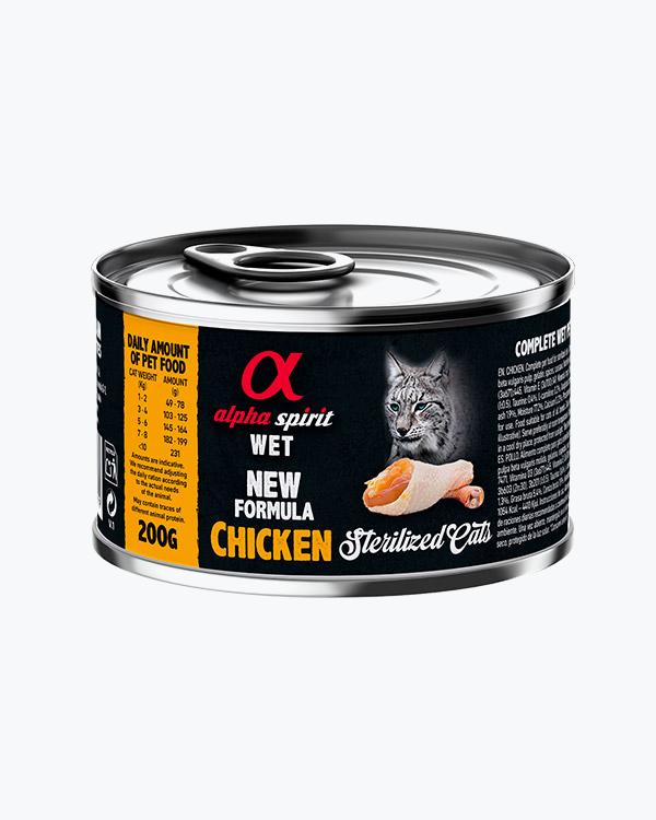 Консервований корм Alpha Spirit Sterilized Chicken, для котів, курка, 200 г
