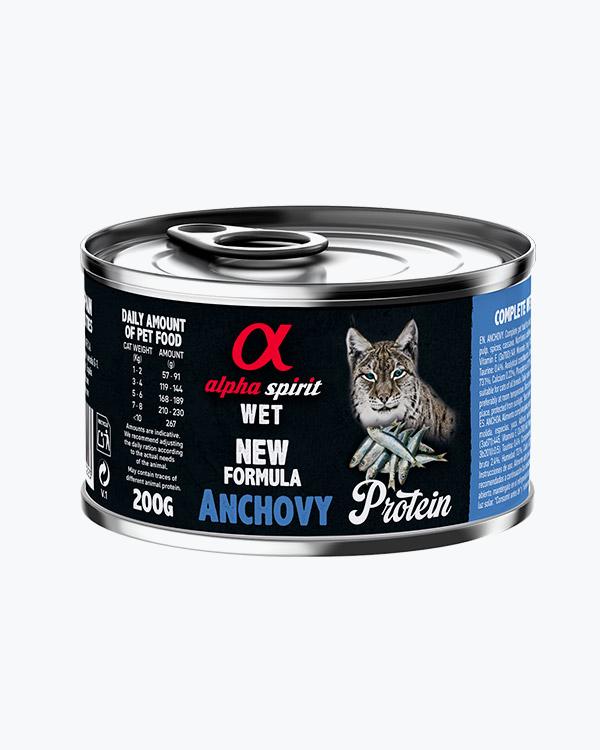 Консервований корм Alpha Spirit Anchovy Protein, для котів, анчоуси, 200 г
