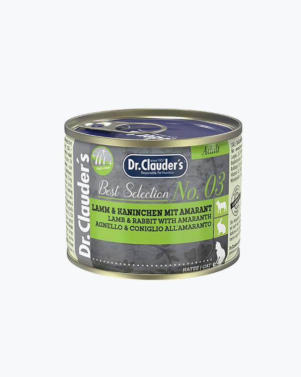 Вологий корм для дорослих кішок Dr.Clauder's Best Selection №3 ягня і кролик з амарантом 200 г