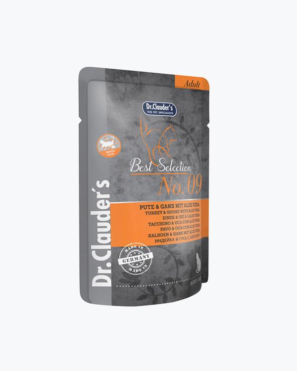 Вологий корм для котів Dr.Clauder's Best Selection №9, індичка і гусь з алое вера, 85 г