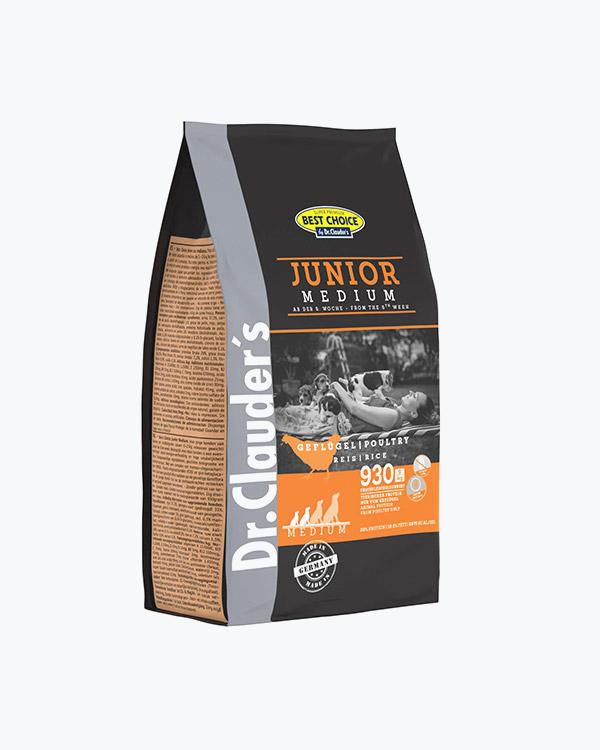 Сухой корм Dr.Clauder's Best Choice Junior Medium, для щенков мелких и средних пород, птица с рисом, 350 г