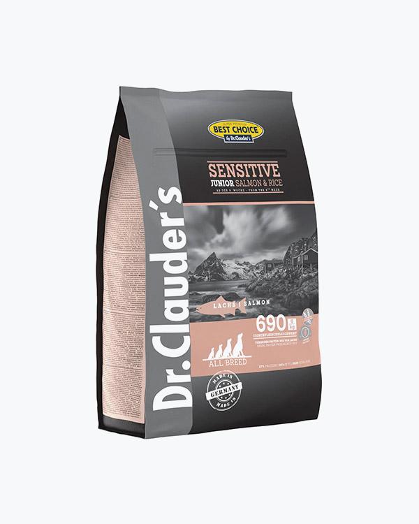 Сухой корм Dr.Clauder's Sensitive Junior Salmon & Rice, для щенков с чувствительным желудком и потерей аппетита, лосось с рисом, 350 г