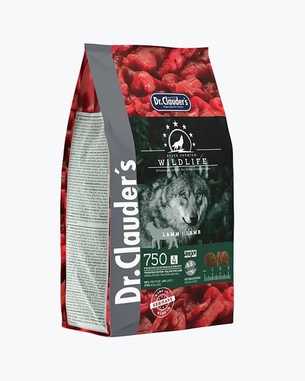 Сухой корм Dr.Clauder's Wildlife Lamb, для собак, с высоким содержанием мяса ягненка, 350 г