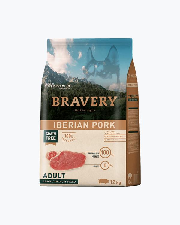 Сухой корм Bravery Iberian Pork Large/Medium, для собак средних и крупных пород, иберийская свинина, 12 кг