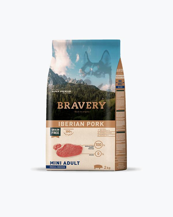 Сухой корм Bravery Iberian Pork Mini, для собак мелких пород, иберийская свинина, 2 кг
