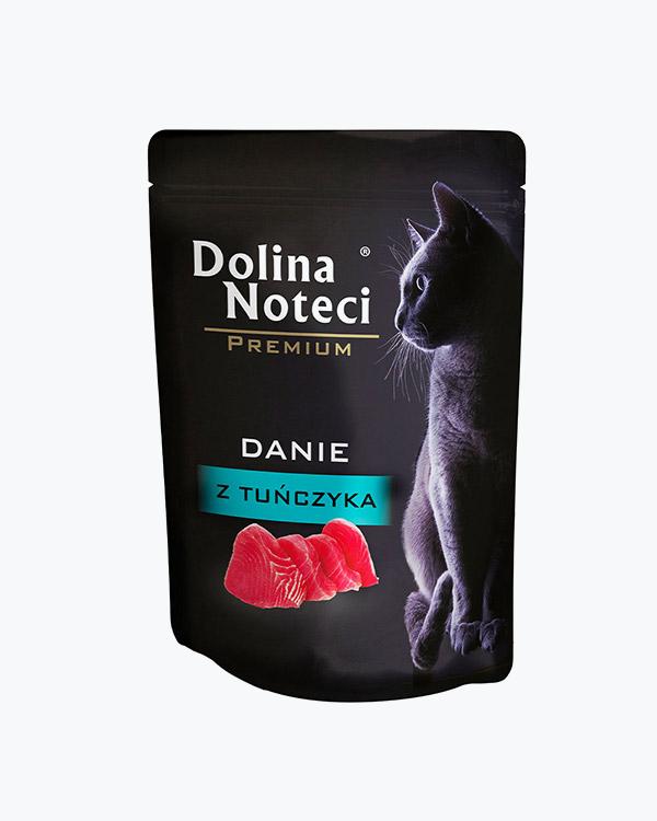 Влажный корм для кошек Dolina Noteci Premium с тунцом, пауч 85 г