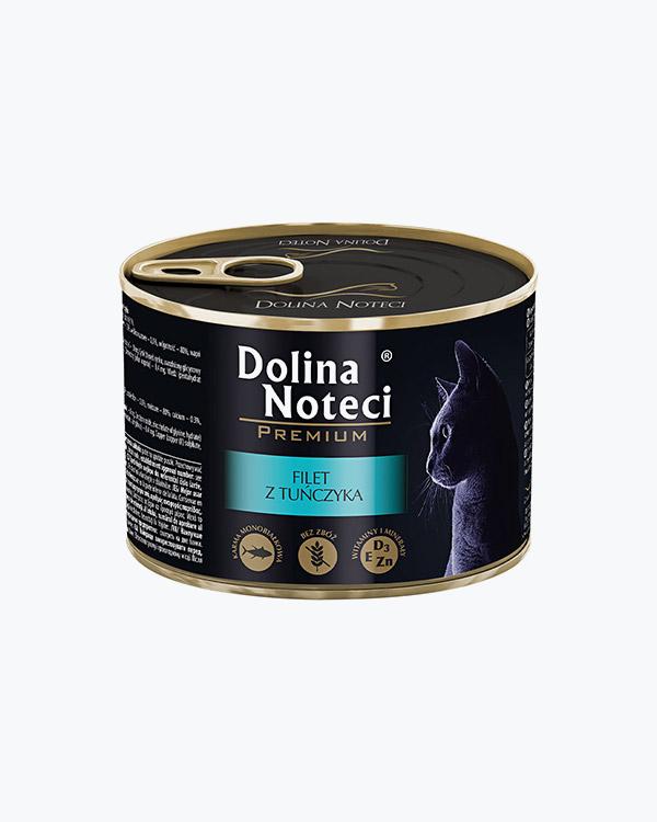 Консервований корм для кішок Dolina Noteci Premium з філе тунця, 185 г