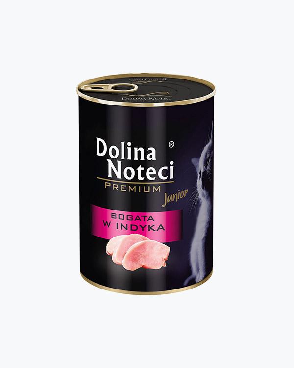 Консервированный корм для котят Dolina Noteci Premium мясные кусочки с индейкой в ​​соусе, 400 г