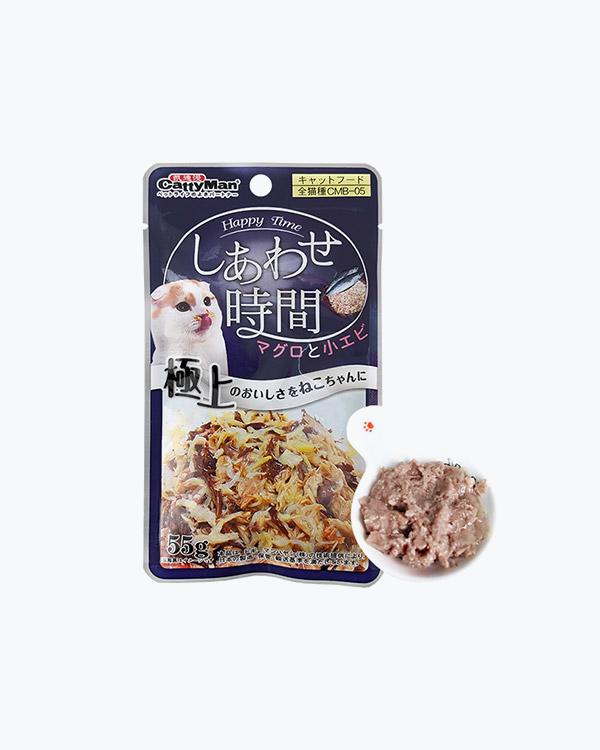 Вологий корм для кішок CattyMan Tuna Bonito Shrimps тунець, макрель і креветки в желе, 55 г