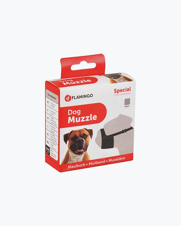 Намордник для порід собак з коротким носом, боксер Flamingo Muzzle Nylon Special