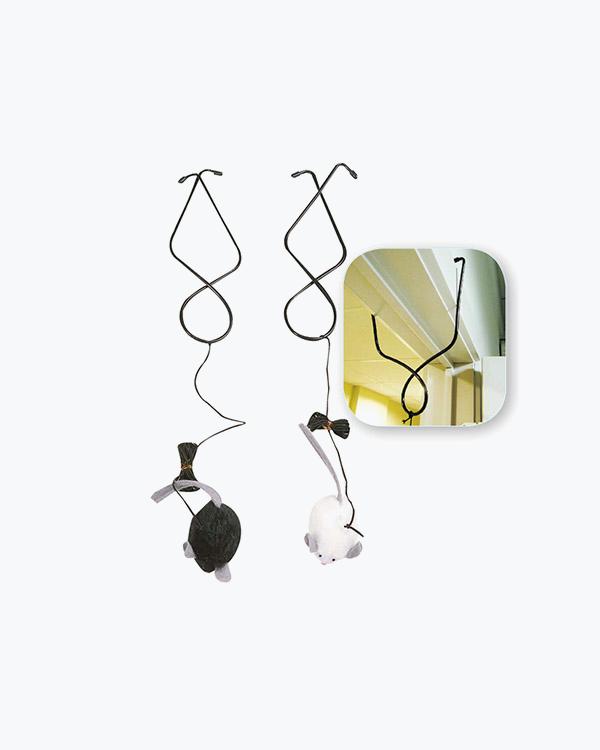 Інтерактивна іграшка для котів Flamingo Doorhanger Mouse миша зі звуковим чіпом, підвісна