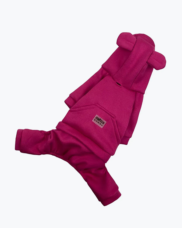 Костюм Dogs Bomba, з кишенею, малиновий, розмір №7