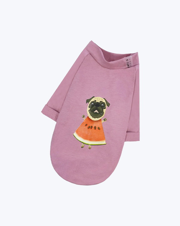 Футболка Dogs Bomba Арбуз, пудровая, размер №7