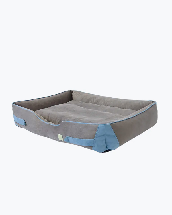 Лежак вiд Джека Рондавель XXL коричневий з бірюзовим, 80×60×20 см