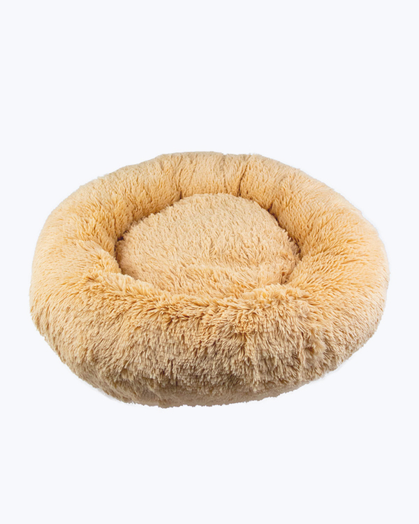 Лежак для тварин Пухнастики Пончик,бежевий, 60х60