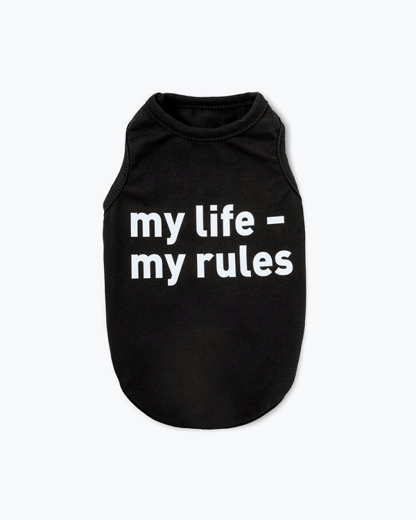 Борцовка Pet Fashion My life - my rules, чорна, M